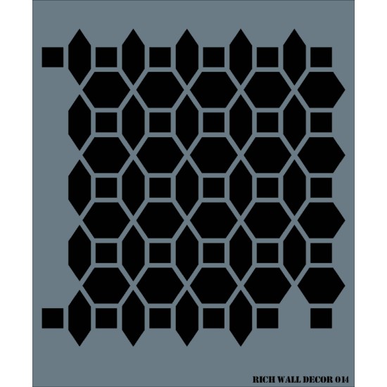 Duvar Desen / Transfer Stencil - WALL014 - Rich Hobby